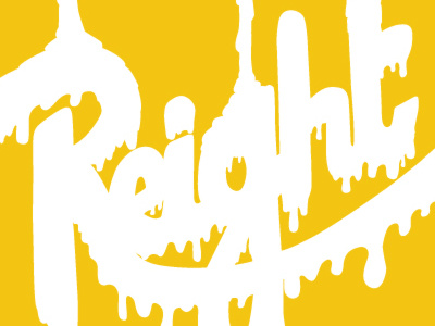 Typo Yellow Reight graphism illustrator logo reight typo yellow