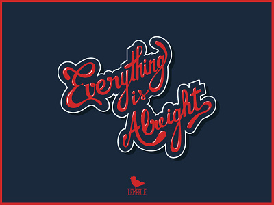Everything is Alreight blue dribbble lemerle red reight