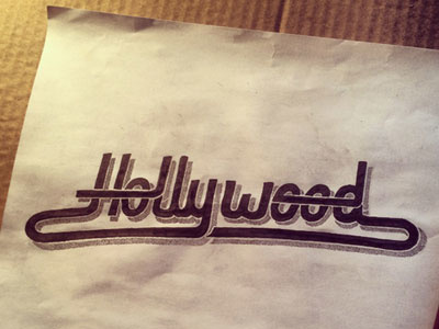 Hollywood doodle draw hollywood rotring type typo typography