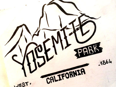 Yosemite Park draw logo logotype rotring type typo typography yosemite