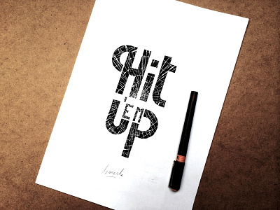 Hit 'Em Up. broken goodtype hit rotring type typo typography up