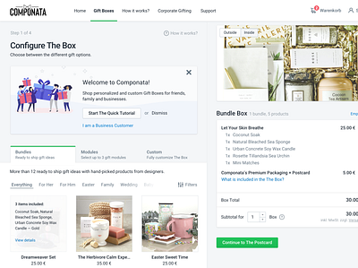 Gift Boxes Store ui ux