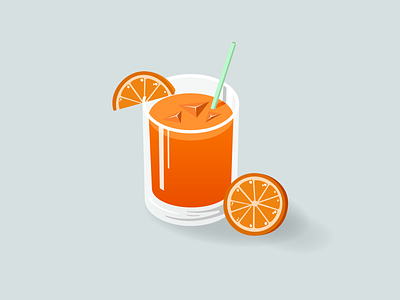 Juice art digital flat food illustration juice nature orange summer