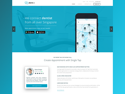 Dentist landing page concept