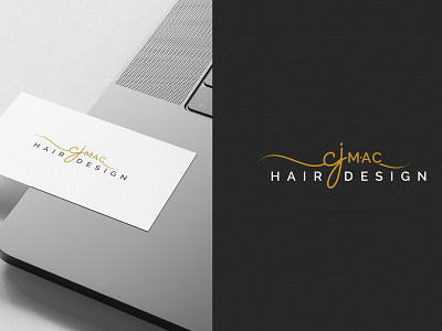 CJ-MAC Hair Design Logo branding design flat icon lettering logo minimal type typography vector