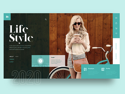 Life Stye web Design Concept app branding flat minimal type typography ui ux web website