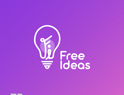 FreeIdesas Logo app art branding flat icon illustration logo minimal type vector