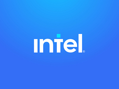 Intel Logo Redesign branding design flat icon logo minimal vector