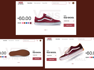 E-commerce Website design ecommerce figmaafrica figmadesign typography ui design ux vans webdesign