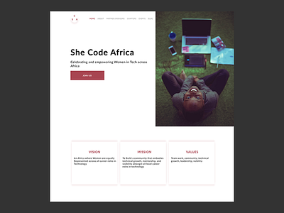 She Code Africa Lnanding Page Redesign design figmaafrica figmadesign langing page ui ux webdesign