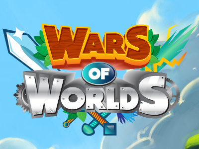 Wars of worlds logo adobe future game gears illustrator logo new old sword vector war woodmetauigameui