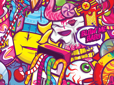 Dirty Candy :vector art candy design illustration illustrator sweets