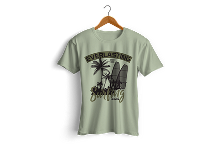 Everlasting Surfing Heaven Typography T-Shirt design