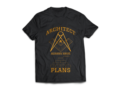 Architect Always Have Plans - Typography T Shirt design 2020 architecture design funny illustration illustrator modern plant t shirt tshirt typography unique