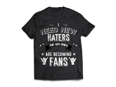 FANS TYPOGRAPHY T-SHIRT 2020 design entrepreneur fans funny haters humor illustrator influencing modern motivational quote quotes tshirt typography work