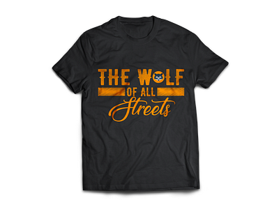 The Wolf of all Streets Typography T Shirt design 2020 design illustration illustrator modern t shirt tshirt typography unique