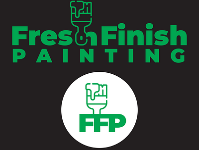 Fresh Finish Painting - Interior House Painting Logo Design 2020 art brush cool fresh fresh design house illustrator interior logo logo design logofolio minimal modern new paint painting trendy unique