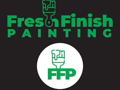 Fresh Finish Painting - Interior House Painting Logo Design