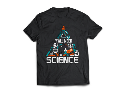 Y'all Ned Science - Typography Graphic Tshirt Design by zidannkh 2020 design illustration illustrator modern science sketch t shirt tshirt typography unique