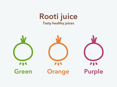 Rooti Juice logo brand flavours healthy icon juice logo print pure vegetable