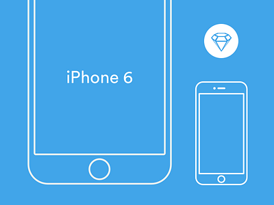 iPhone 6 Wireframe - Sketch template