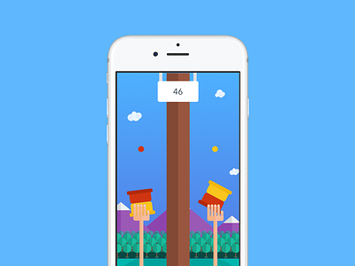Berry 2 Berry - iOS Game flat game hand ios iphone6 sketch sky swift trees ui universal