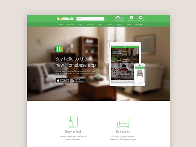 App launch - Homebase android app app store furniture home icon ios launch living room web