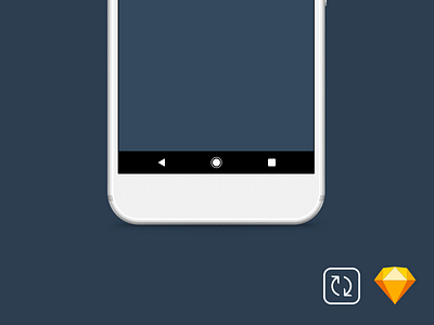 Google Pixel: Android Navigation Bar - Sketch Symbol