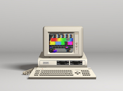 Staff C1 (Apple II clone) 3d modeling cinema4d standart render wannabelike