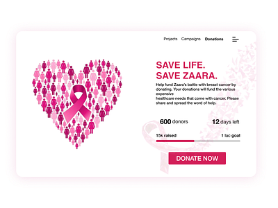 Cancer campaign app app design branding design illustration ui ux vector web web design website