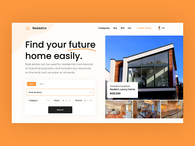 Realestro Hero Section ui web
