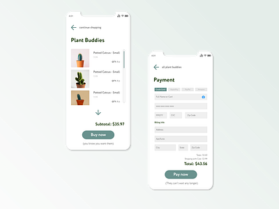 Plant Buddies - Credit Card Payment