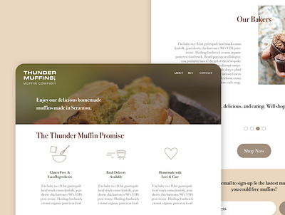 Thunder Muffins Inc, Landing Page dailyui day3 landingpage theoffice