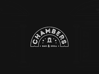 Chambers Restaurant Logo Design bar and grill bar logo brand designer branding brandmark grunge font logo designer new zealand primary logo responsive logo restaurant restaurant logo retro logo sri lanka