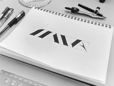 Logo Sketch - MWA brand designer branding brandmark logo logo designer logo exploration logo sketch logomark new zealand real estate logo sketchbook sri lanka
