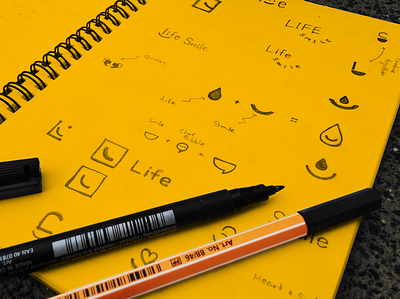 LifeSmile Logo Exploration brand designer branding brandmark happy logo life logo logo logo concept logo designer logo exploration logo sketches logomark new zealand sketchbook sketching smile logo srilanka