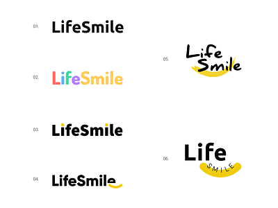 Initial Wordmark Concepts for LifeSmile