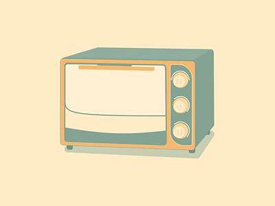 Microwave flat illustration design app design flat illustration illustrator minimal ui vector