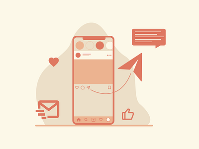 Instagram flat illustration design