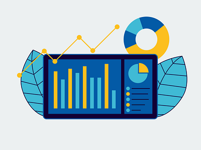 Data information flat illustration design