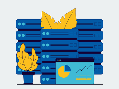 Big data flat illustration design