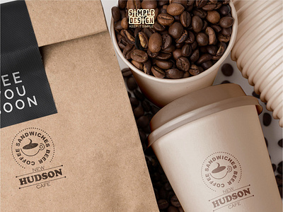 New Hudson Cafe coreldraw design graphic design logo logo design logo design coffee industrial photoshop visual identity