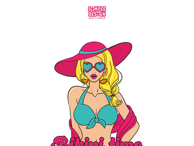 Bikini Time apparel design brand identity clothing line graphic design illustration t shirt design