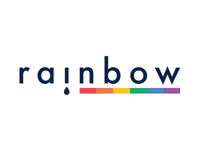 Rainbow logo branding design logo typography