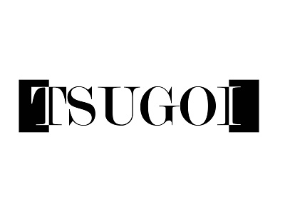 TSUGOI MEANS WOW branding design flat logo typography vector