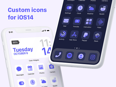 Purple Custom Icons for iOS14