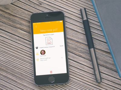 Sellf 2.1 - Documents app business crm document dropbox evernote ios8 iphone mobile app sellf ui ux