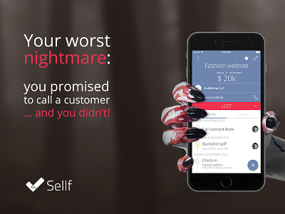 Sellf for Halloween android apple business crm deal halloween iphone nightmare sales sellf