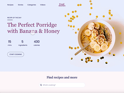 Adobe XD Challenge #1: Hover Effects adobe xd adobexd food hover hover effect hover state recipe states transitions web website xdchallenge