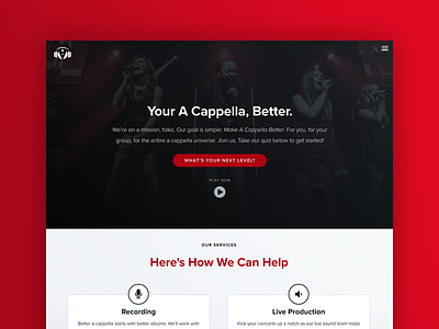 The Vocal Company Homepage homepage inbound landing page marketing ux web design